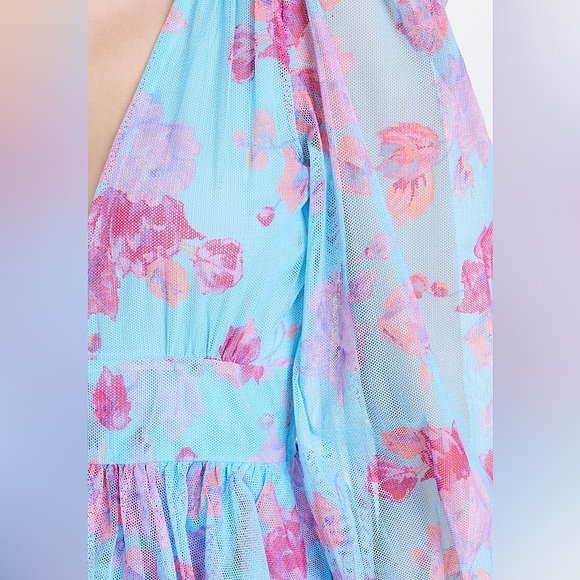 LoveShackFancy Blue Floral Mini Dress - Picture 9 of 15